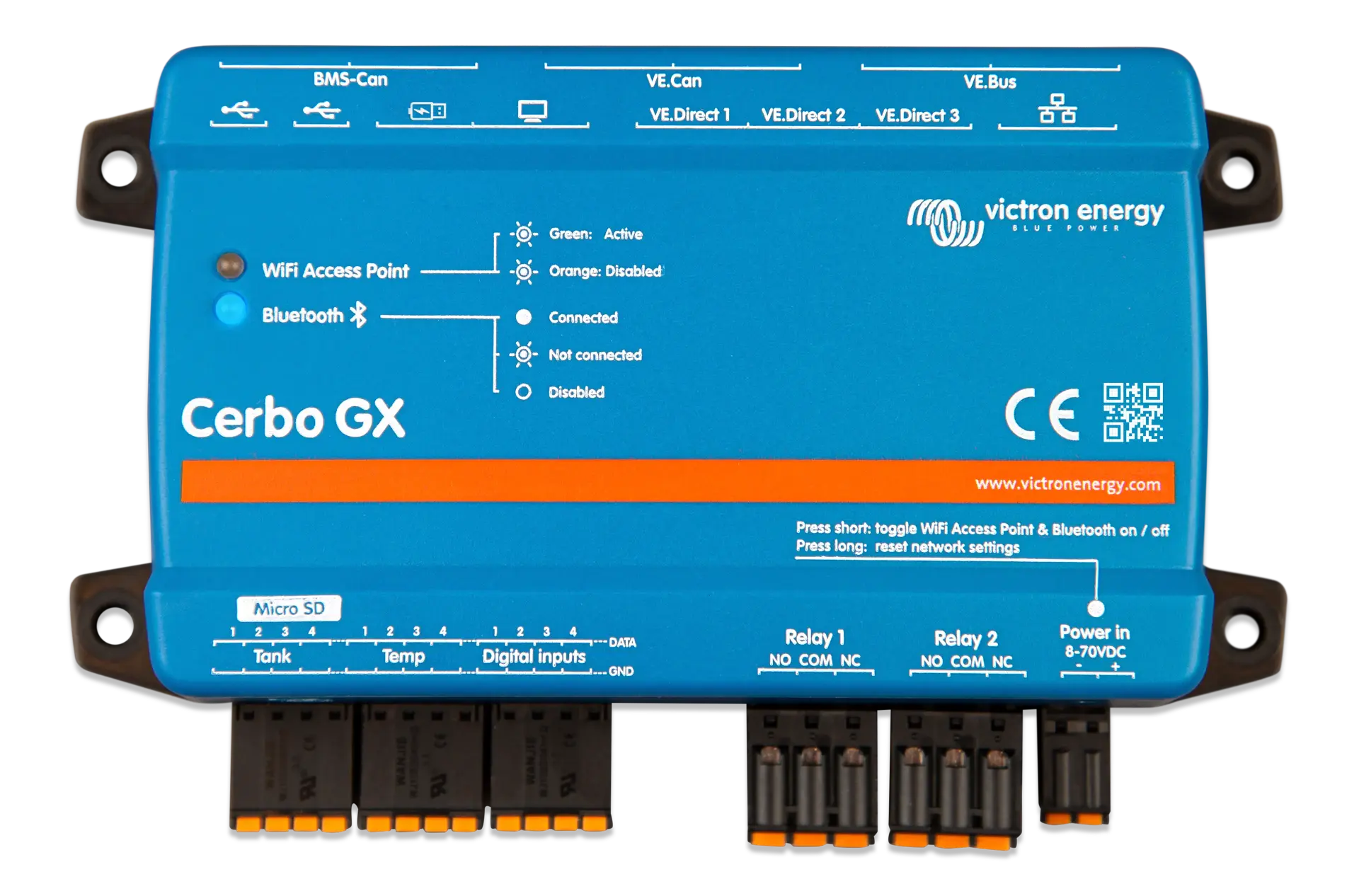 cerbo-20gx-20-28top-conn-29 Victron Uzaktan İzleme Cihazı Cerbo GX (BPP900450120) - Görsel 1